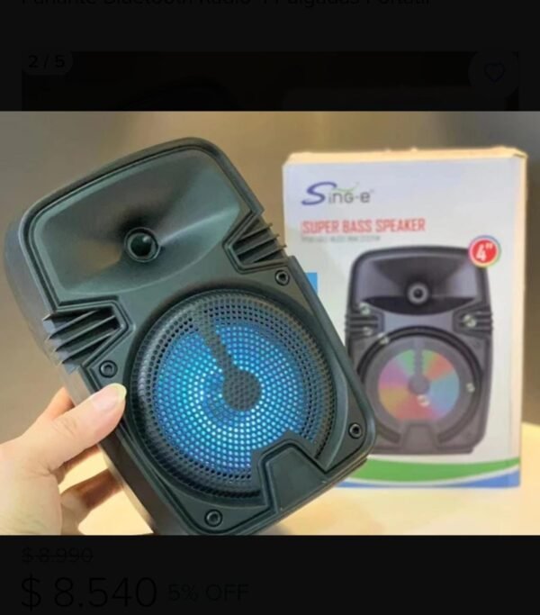 PARLANTE INALAMBRICO SUPER BASS 4"